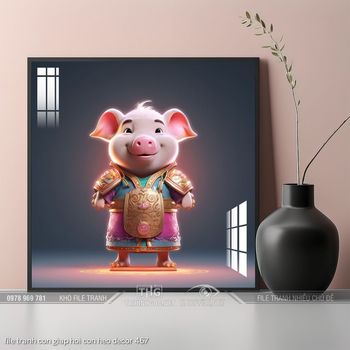 file tranh con giap hoi con heo decor 467