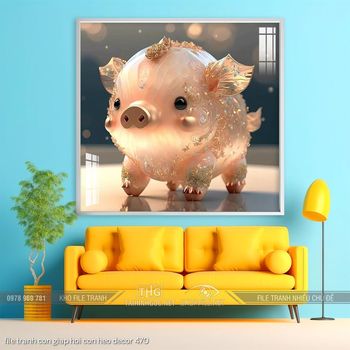 file tranh con giap hoi con heo decor 470