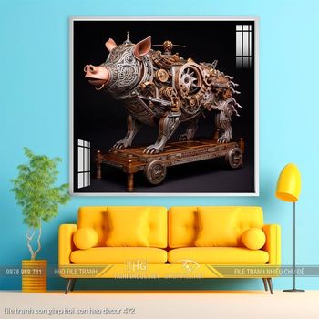 file tranh con giap hoi con heo decor 472