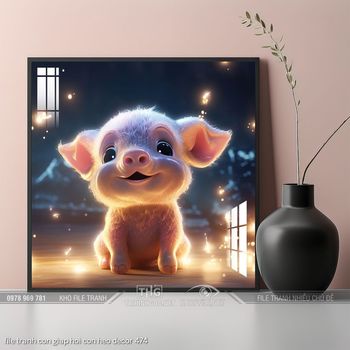 file tranh con giap hoi con heo decor 474