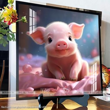file tranh con giap hoi con heo decor 475
