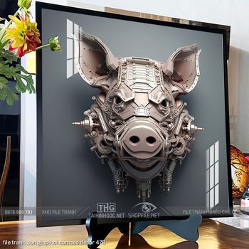 file tranh con giap hoi con heo decor 478