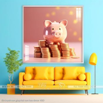 file tranh con giap hoi con heo decor 480