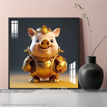 file tranh con giap hoi con heo decor 483