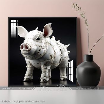 file tranh con giap hoi con heo decor 484