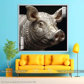 file tranh con giap hoi con heo decor 494