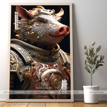 file tranh con giap hoi con heo decor 512