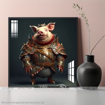 file tranh con giap hoi con heo decor 518