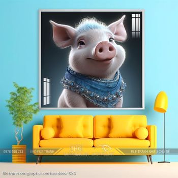 file tranh con giap hoi con heo decor 520
