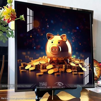 file tranh con giap hoi con heo decor 522