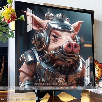 file tranh con giap hoi con heo decor 525