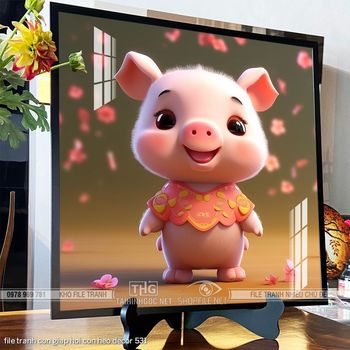 file tranh con giap hoi con heo decor 531