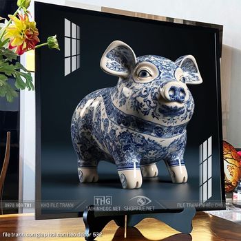 file tranh con giap hoi con heo decor 532