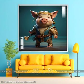 file tranh con giap hoi con heo decor 540