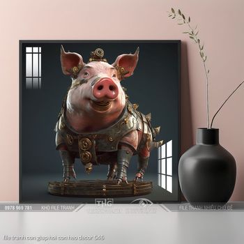 file tranh con giap hoi con heo decor 546