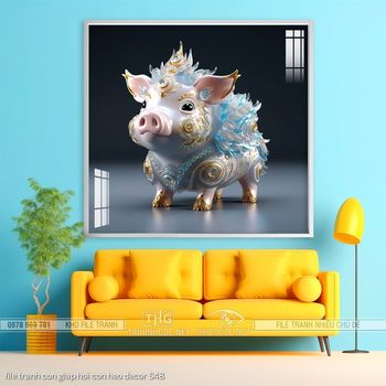file tranh con giap hoi con heo decor 548