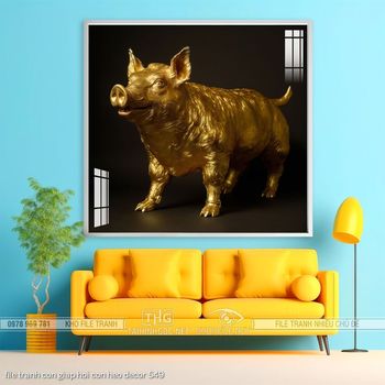 file tranh con giap hoi con heo decor 549