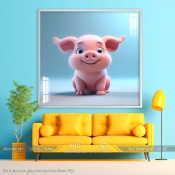 file tranh con giap hoi con heo decor 551
