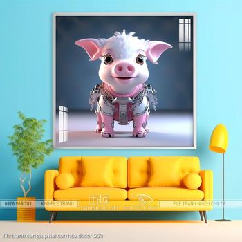 file tranh con giap hoi con heo decor 556