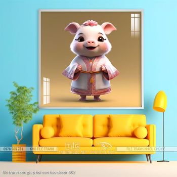 file tranh con giap hoi con heo decor 562