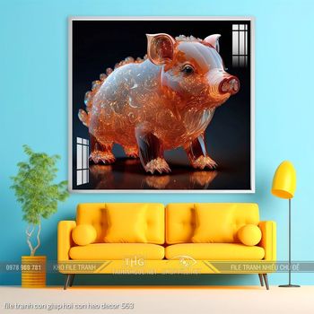 file tranh con giap hoi con heo decor 563
