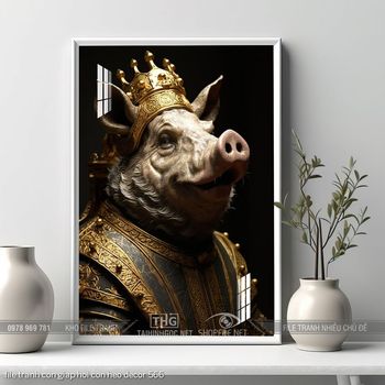 file tranh con giap hoi con heo decor 566