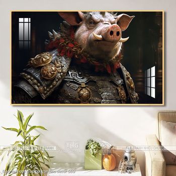 file tranh con giap hoi con heo decor 569