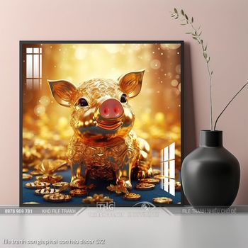 file tranh con giap hoi con heo decor 572