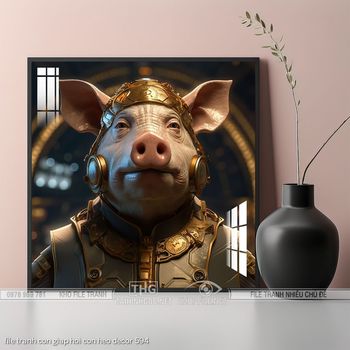 file tranh con giap hoi con heo decor 594