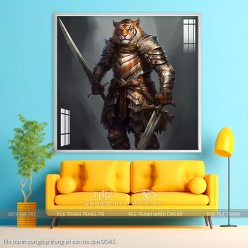 file tranh con giap trang tri con ho dan 0046