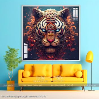 file tranh con giap trang tri con ho dan 0049