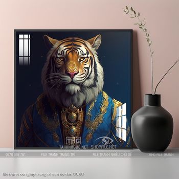 file tranh con giap trang tri con ho dan 0060