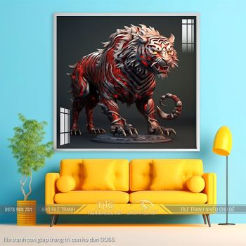 file tranh con giap trang tri con ho dan 0066