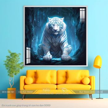 file tranh con giap trang tri con ho dan 0069