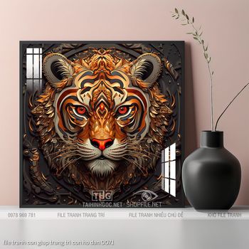 file tranh con giap trang tri con ho dan 0071