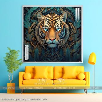 file tranh con giap trang tri con ho dan 0077