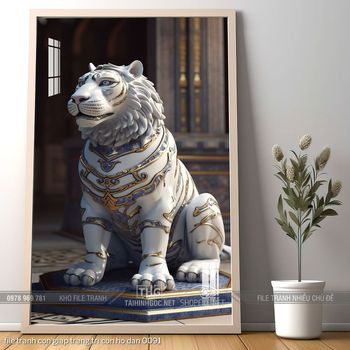 file tranh con giap trang tri con ho dan 0091