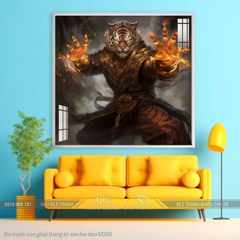 file tranh con giap trang tri con ho dan 0092