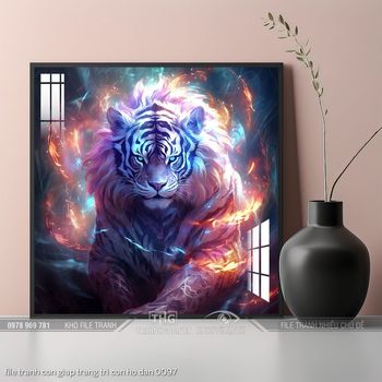 file tranh con giap trang tri con ho dan 0097