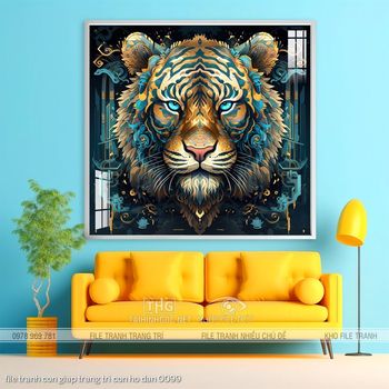 file tranh con giap trang tri con ho dan 0099