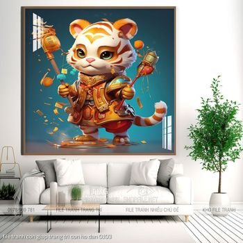 file tranh con giap trang tri con ho dan 0103