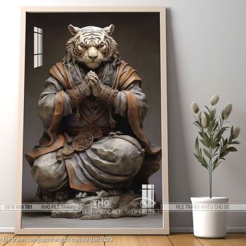 file tranh con giap trang tri con ho dan 0129