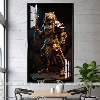 file tranh con giap trang tri con ho dan 0134