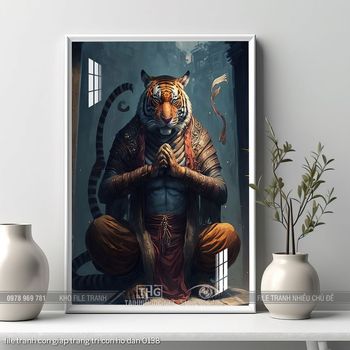 file tranh con giap trang tri con ho dan 0138