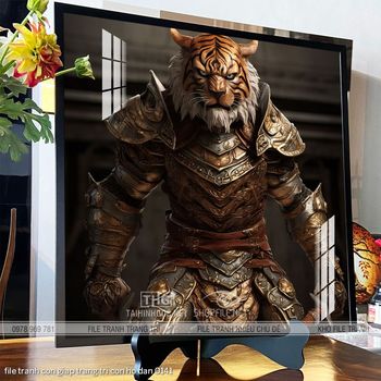 file tranh con giap trang tri con ho dan 0141