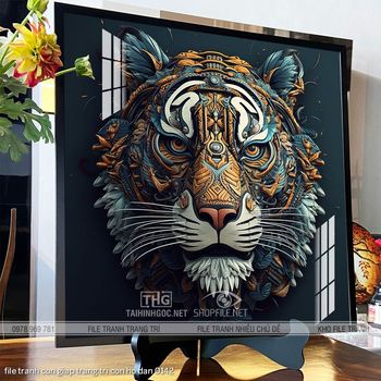 file tranh con giap trang tri con ho dan 0142