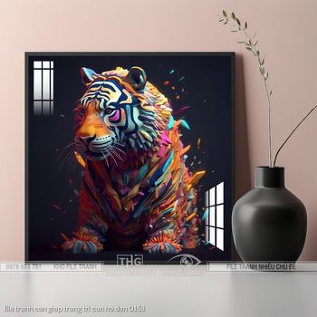 file tranh con giap trang tri con ho dan 0153