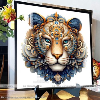 file tranh con giap trang tri con ho dan 0161