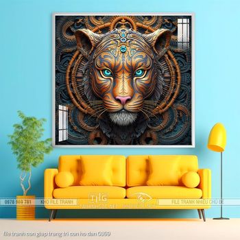 file tranh con giap trang tri con ho dan 0169