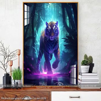 file tranh con giap trang tri con ho dan 0176